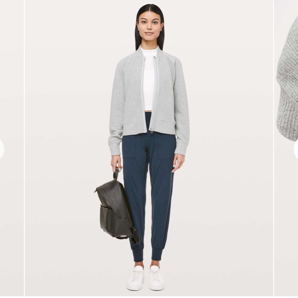 lululemon athletica Gray Bomber Jacket size 8